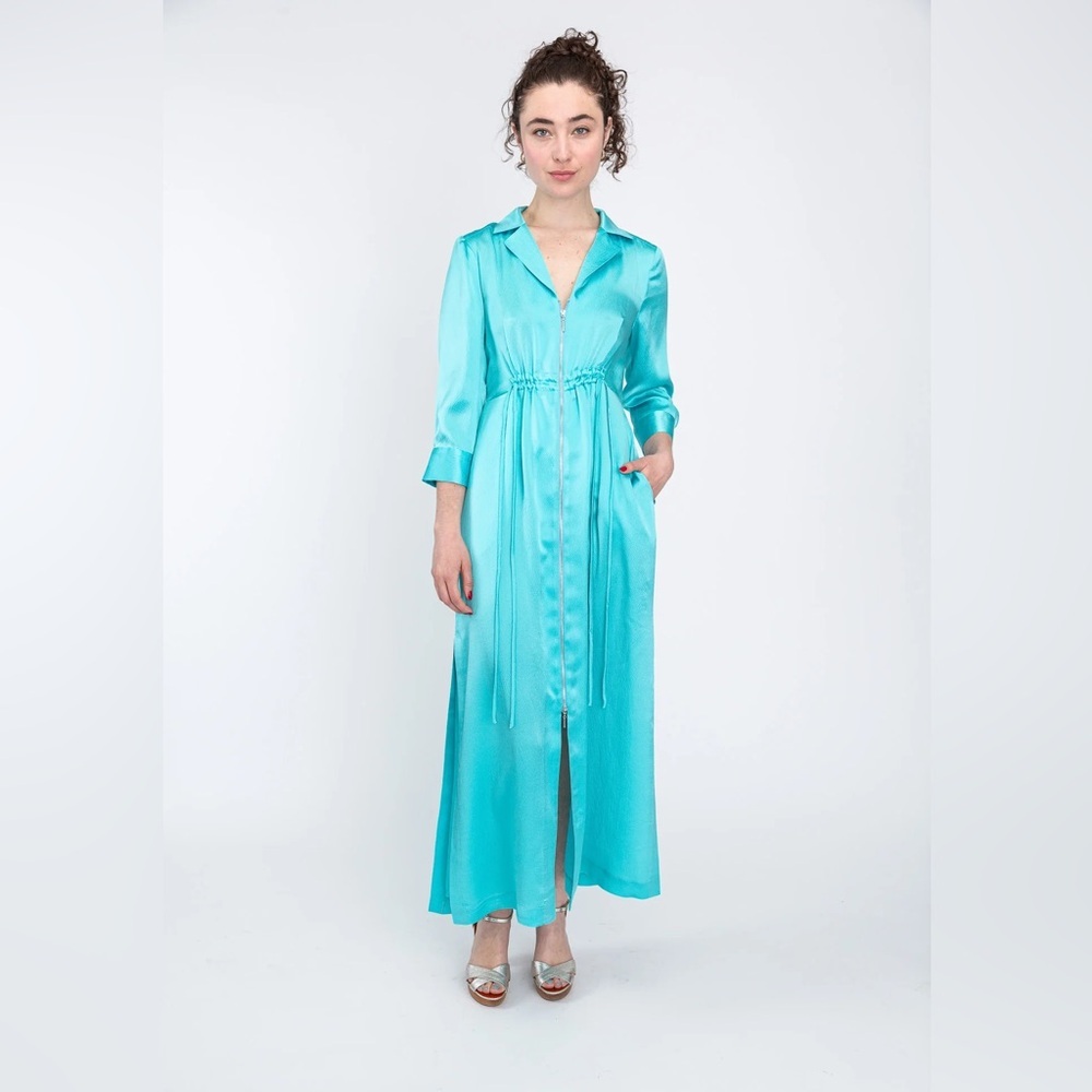 Maria Cecilia NYC Aqua Baroness Dress